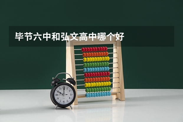 毕节六中和弘文高中哪个好