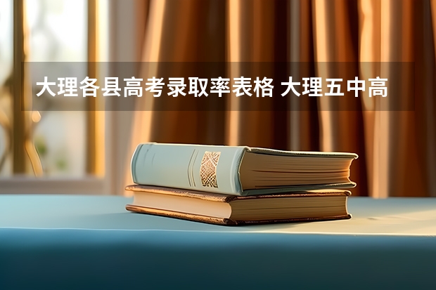 大理各县高考录取率表格 大理五中高考升学率