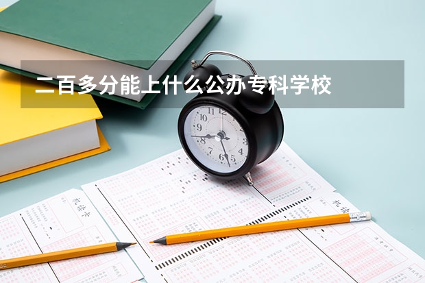 二百多分能上什么公办专科学校