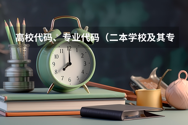 高校代码、专业代码（二本学校及其专业代码）