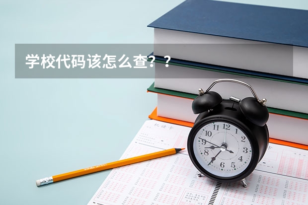 学校代码该怎么查？？