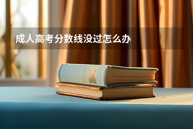 成人高考分数线没过怎么办
