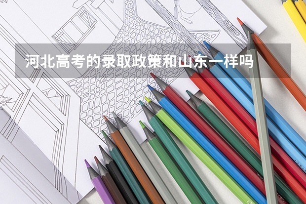 河北高考的录取政策和山东一样吗