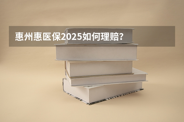 惠州惠医保2025如何理赔？