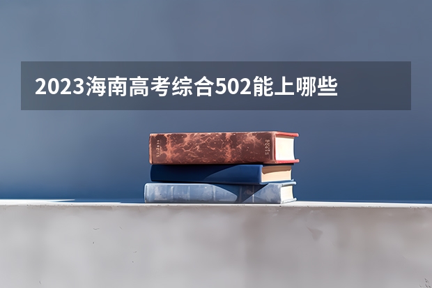 2023海南高考综合502能上哪些大学 