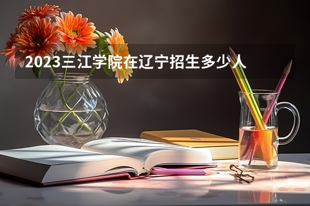 2023三江学院在辽宁招生多少人