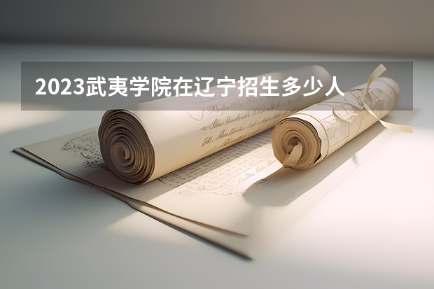 2023武夷学院在辽宁招生多少人