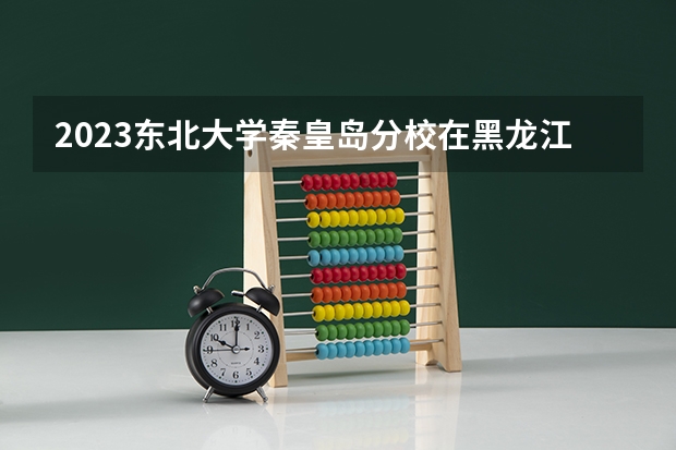 2023东北大学秦皇岛分校在黑龙江招生多少人