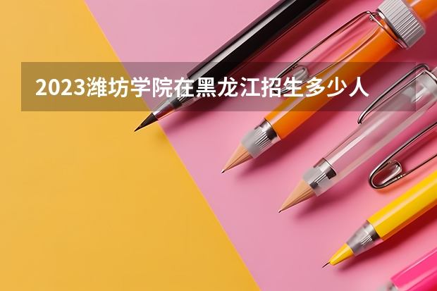 2023潍坊学院在黑龙江招生多少人