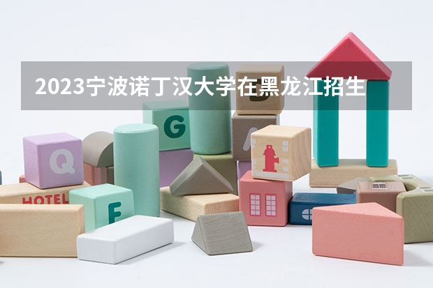 2023宁波诺丁汉大学在黑龙江招生多少人