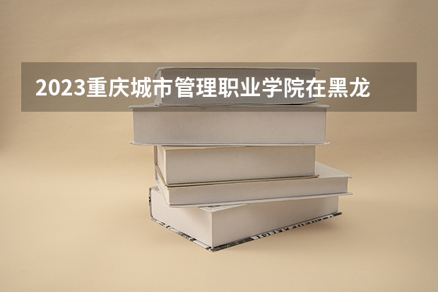 2023重庆城市管理职业学院在黑龙江招生多少人