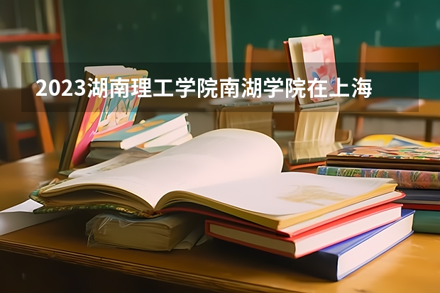 2023湖南理工学院南湖学院在上海招生多少人
