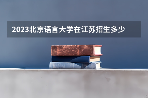2023北京语言大学在江苏招生多少人