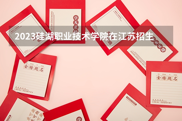 2023硅湖职业技术学院在江苏招生多少人