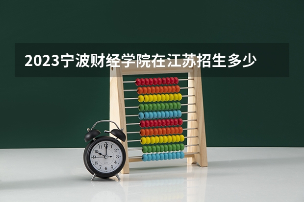 2023宁波财经学院在江苏招生多少人