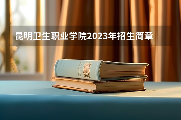 昆明卫生职业学院2023年招生简章内容 招生条件怎么样