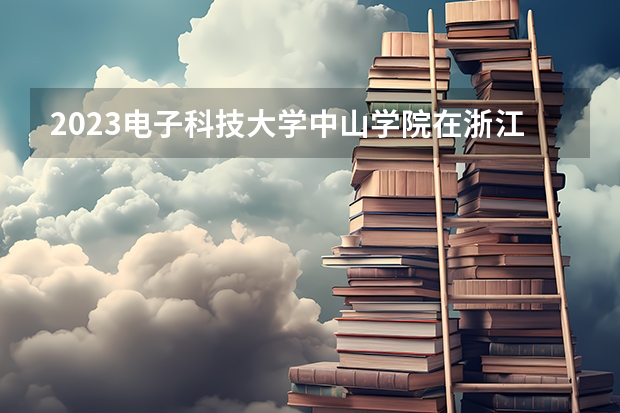 2023电子科技大学中山学院在浙江招生多少人