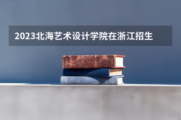 2023北海艺术设计学院在浙江招生多少人