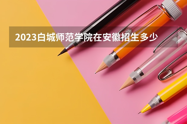 2023白城师范学院在安徽招生多少人