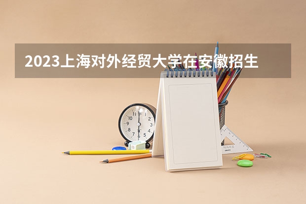 2023上海对外经贸大学在安徽招生多少人