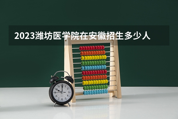 2023潍坊医学院在安徽招生多少人