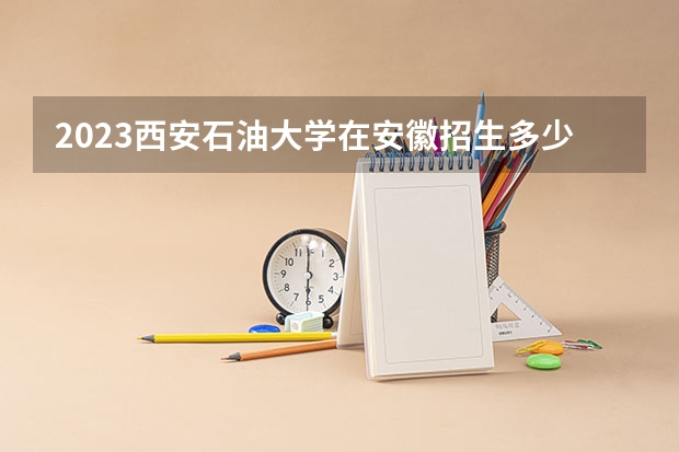 2023西安石油大学在安徽招生多少人