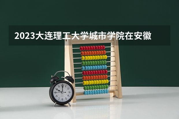 2023大连理工大学城市学院在安徽招生多少人