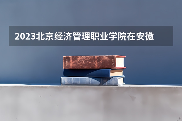 2023北京经济管理职业学院在安徽招生多少人