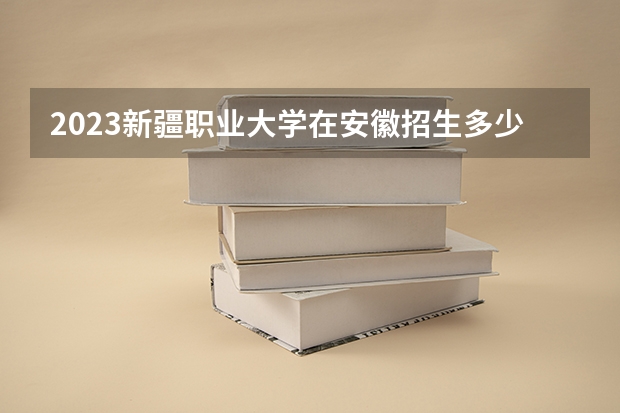 2023新疆职业大学在安徽招生多少人