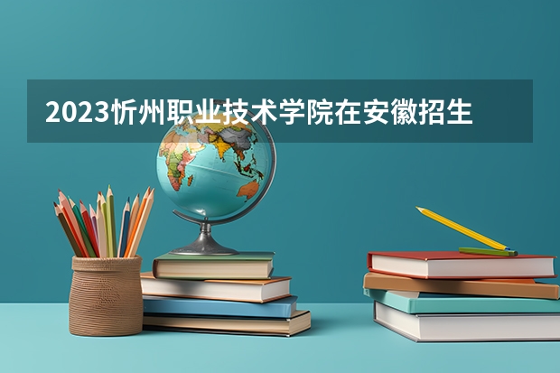 2023忻州职业技术学院在安徽招生多少人
