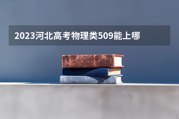 2023河北高考物理类509能上哪些大学 
