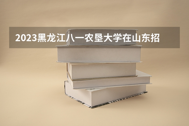 2023黑龙江八一农垦大学在山东招生多少人