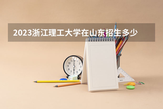 2023浙江理工大学在山东招生多少人