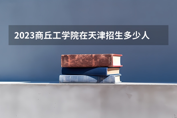 2023商丘工学院在天津招生多少人