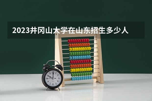 2023井冈山大学在山东招生多少人