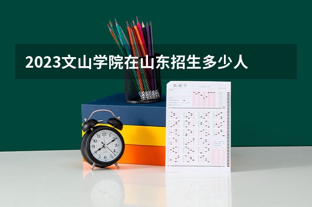 2023文山学院在山东招生多少人