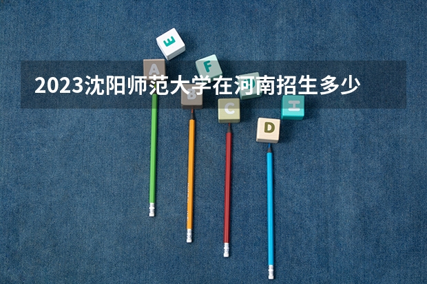 2023沈阳师范大学在河南招生多少人