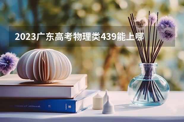 2023广东高考物理类439能上哪些大学 