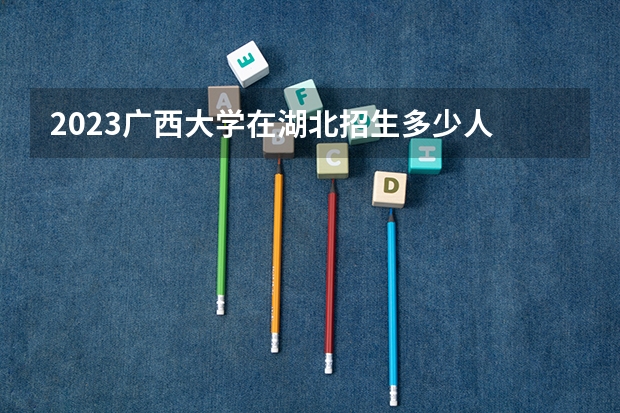 2023广西大学在湖北招生多少人