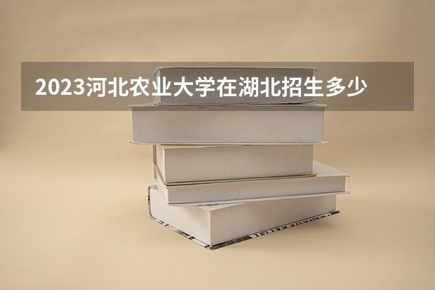 2023河北农业大学在湖北招生多少人