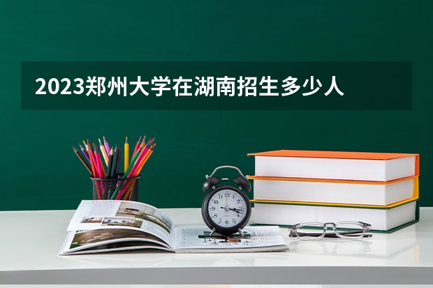2023郑州大学在湖南招生多少人