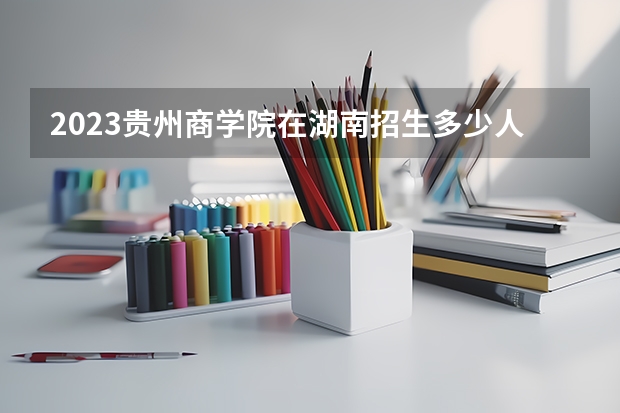 2023贵州商学院在湖南招生多少人