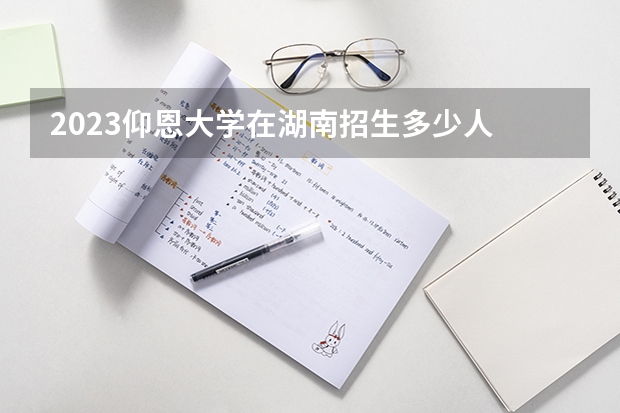 2023仰恩大学在湖南招生多少人