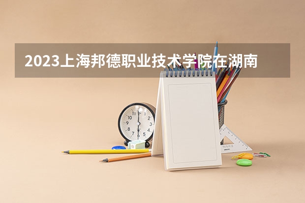 2023上海邦德职业技术学院在湖南招生多少人