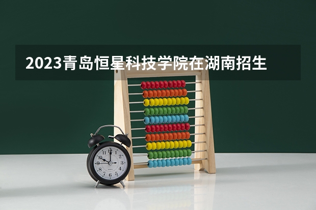 2023青岛恒星科技学院在湖南招生多少人
