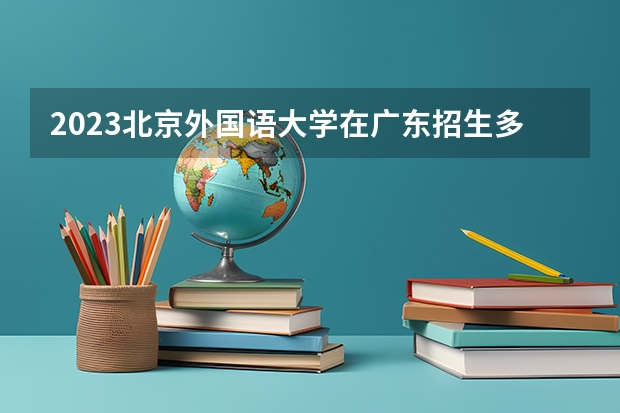 2023北京外国语大学在广东招生多少人
