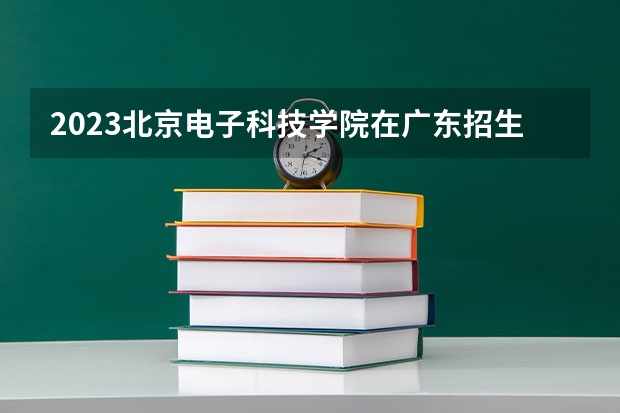 2023北京电子科技学院在广东招生多少人