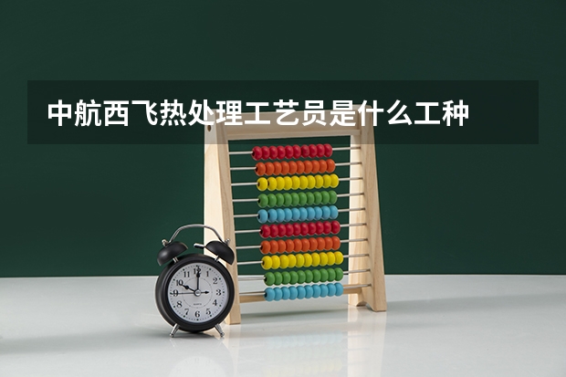 中航西飞热处理工艺员是什么工种