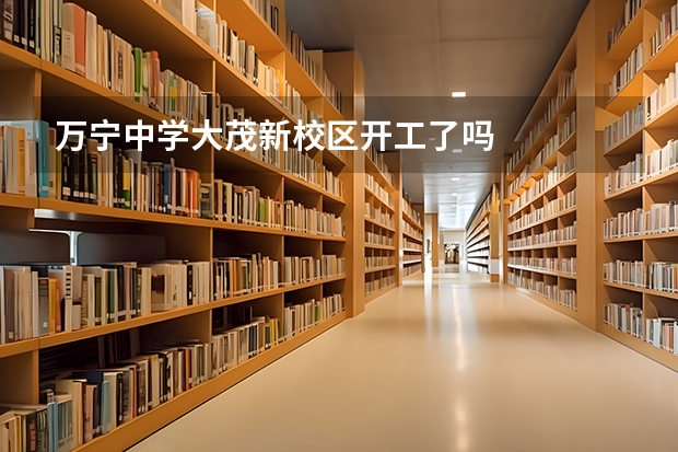 万宁中学大茂新校区开工了吗