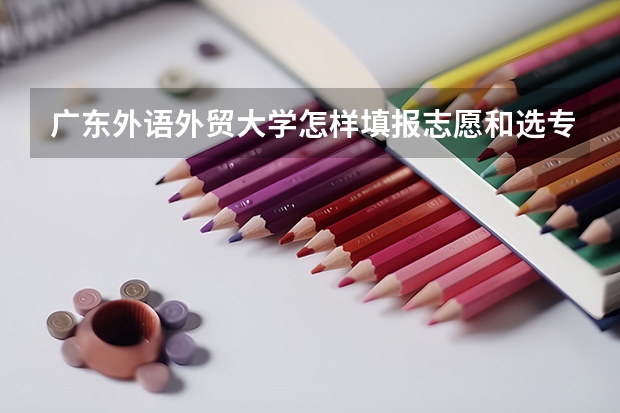 广东外语外贸大学怎样填报志愿和选专业？